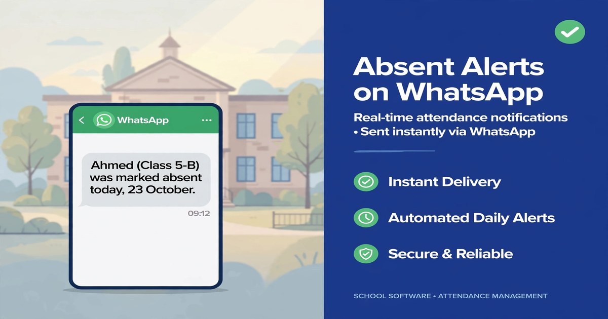 Absent Alerts to Parents on WhatsApp: The Same-Day School Playbook (2026 Guide)
